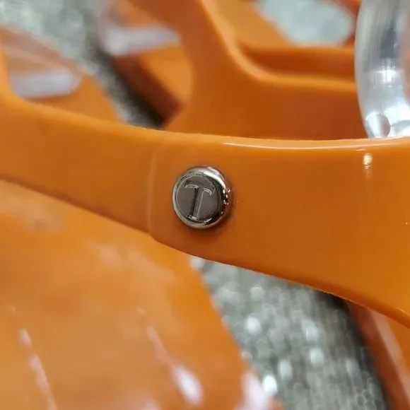 SOLD!! TOD'S Pumpkin Tassled Jelly Nikel Sandals - Picture 4 of 9